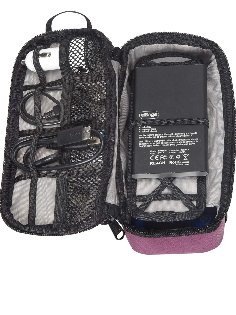 eBags Small Cord Cube/Organizer in Eggplant Purple